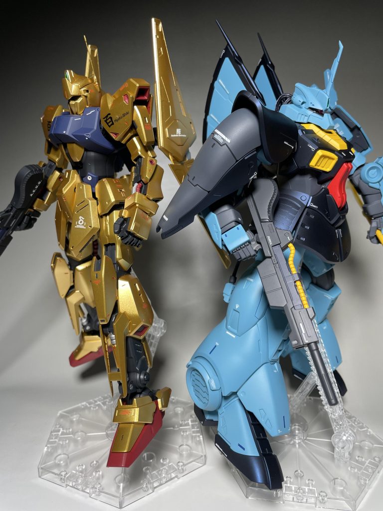 MG百式と共に。ずっと並べたかったんですよね😁