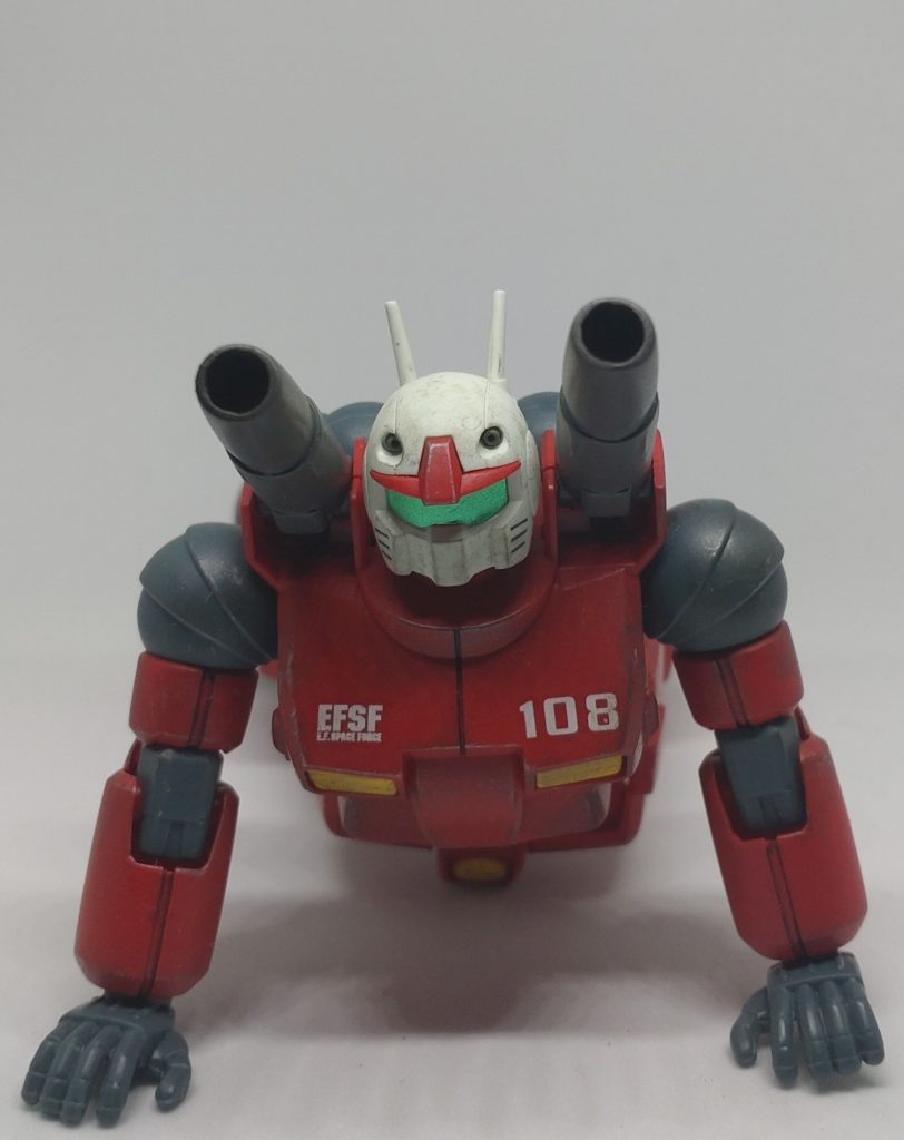 「撃てよ〜っ!」のポーズ。（メモリアルアクション）キットのままではこんなポーズ取れません､､､(泣)上半身と下半身を切り離してます。