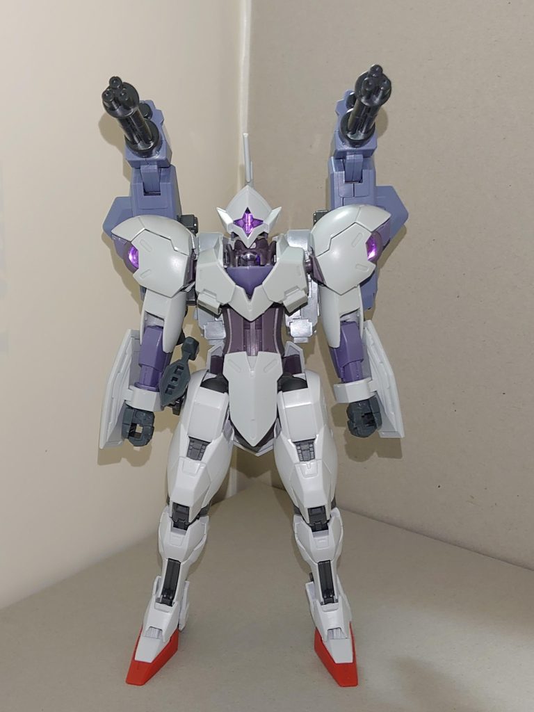 【概要】CFK-029Ex-V / ミカエリスエグゾースト・バルカン羽丘女子学園高等部生徒会長にしてAfterglowのキーボード担当・羽沢つぐみが、以前に制作したミカエリスバルカンを再改造したガンプラ。