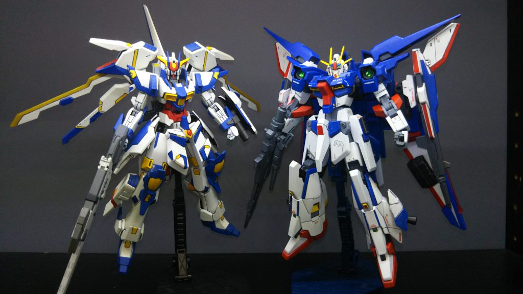 ウチのガンダムヴァイスリッターと。似た雰囲気だけど違うタイプの二体。自分の趣味の方向性が良く分かるw