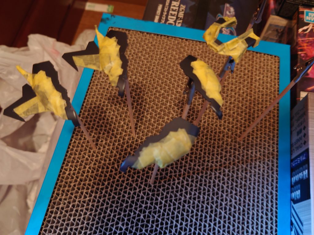 一部をマステで塗り分け