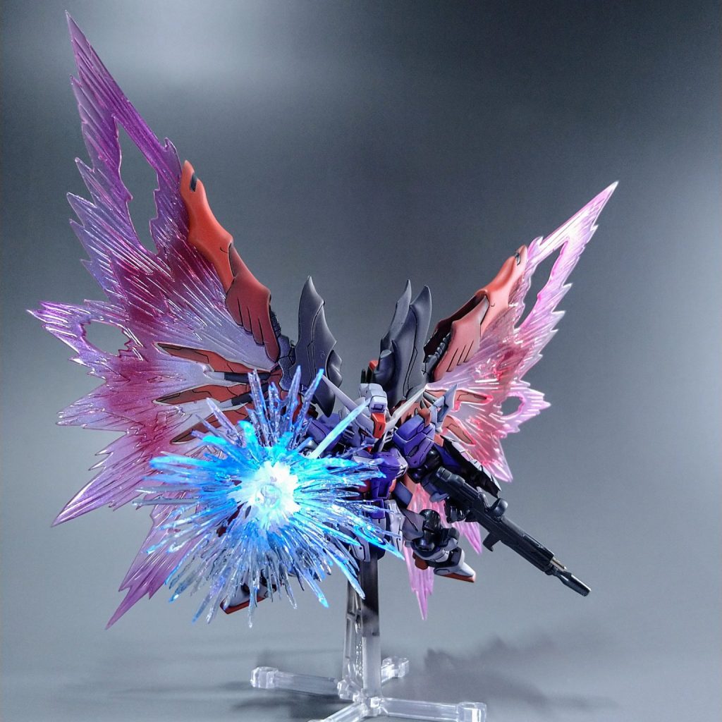 【値引き中】モビルスーツアンサンブル デスティニーインパルスガンダム 全塗装品 レビュー]モビルスーツアンサンブルEX33 デスティニーガンダム