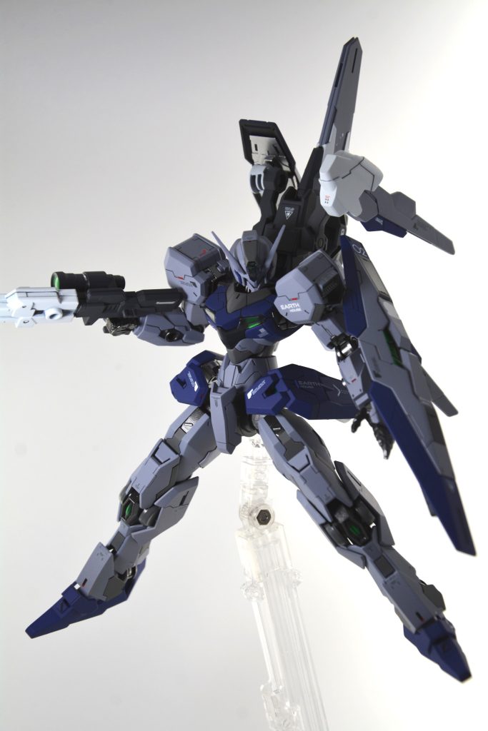 ■ポージングガンヴォルヴァのビームカービンは30mmの武器セットとニコイチして長物のビームライフルにしました