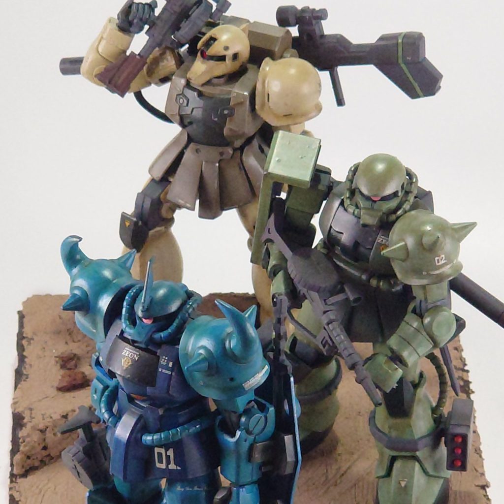 ザク強襲（オリジナルジオラマ） ザクⅡとジオラマ｜k-chobinさんのガンプラ作品｜GUNSTA（ガンスタ）