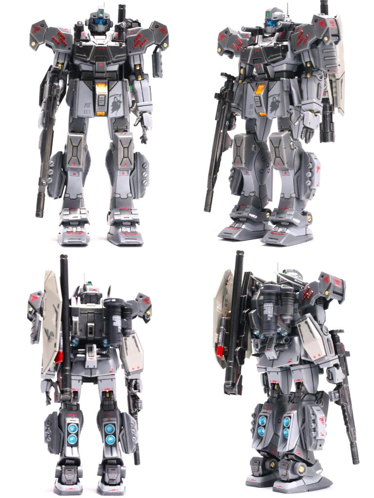 各部アーマー、武装をフル装備した状態、各アングルから。