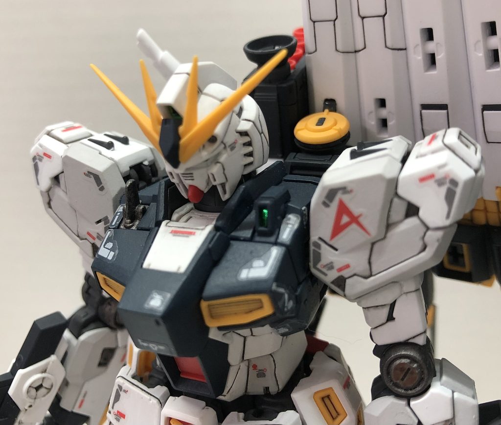 RG　ニューガンダム　アクリジョン筆塗り–2枚目/制作者：筆塗りPirka
