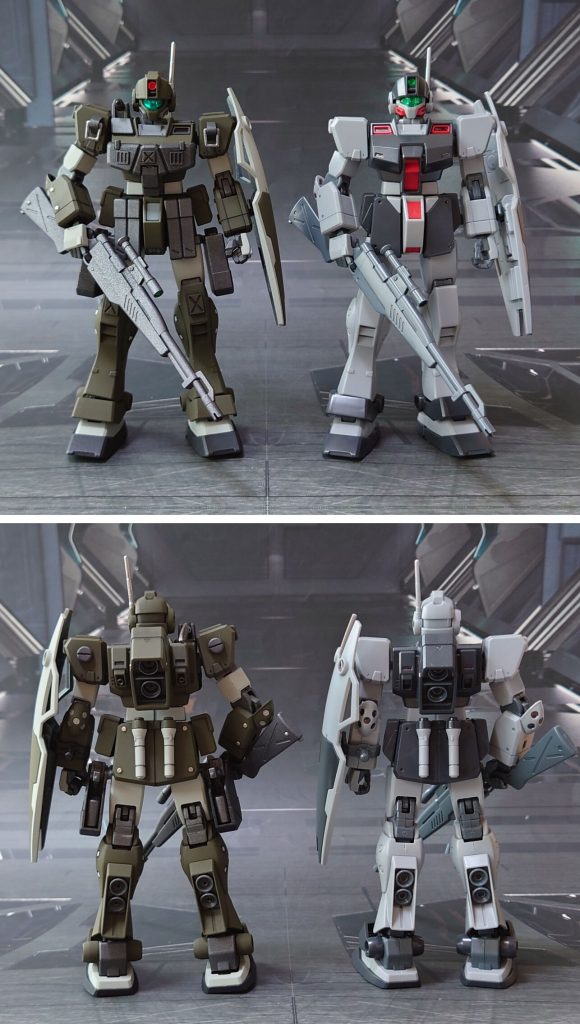 原型機となるジム・スナイパーⅡ(リド・ウォルフ機の色変え)との比較。