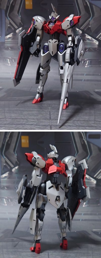 ■塗装工程・ミカエリス用黒：黒サフ→MSグレー連邦系→つや消し銀：黒サフ→シルバーリーフ→つや消しジョイント類：黒サフその他墨入れ・部分塗装：ガンダムマーカー各種→つや消し