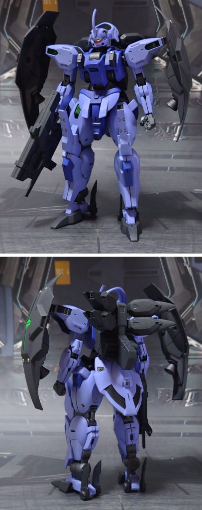 ■塗装工程・ダリルバルデ用黒：黒サフ→MSグレー連邦系→つや消しグレー：黒サフ→ガンメタル→つや消しダヤ・アンビカー接続アーム：黒サフビームカタナ刃エフェクト：根元にベースホワイト→先端にメタリックグリーン→全体に蛍光グリーンその他墨入れ・部分塗装：ガンダムマーカー各種→つや消し