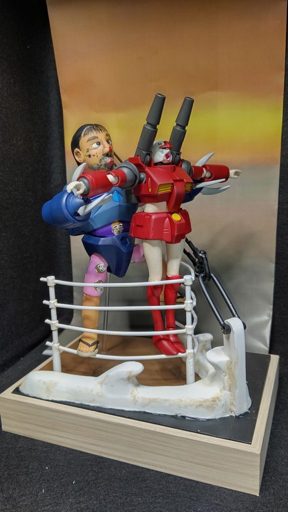 量産型メカならばなんでもよいとのことで、パチ組みして放置状態だったHGUCのズゴックとガンキャノンを使い、プチジオラマ化しようと思いました！最初はね…😅☝️ 