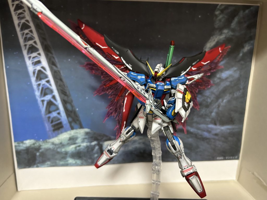 映画を見てるときの感想［これだよ！この姿のデスティニーが見たかったんだよ！！やっぱり主人公機はこうでないと。］とメチャクチャ童心に（今でも充分子供ですが）かえってました。