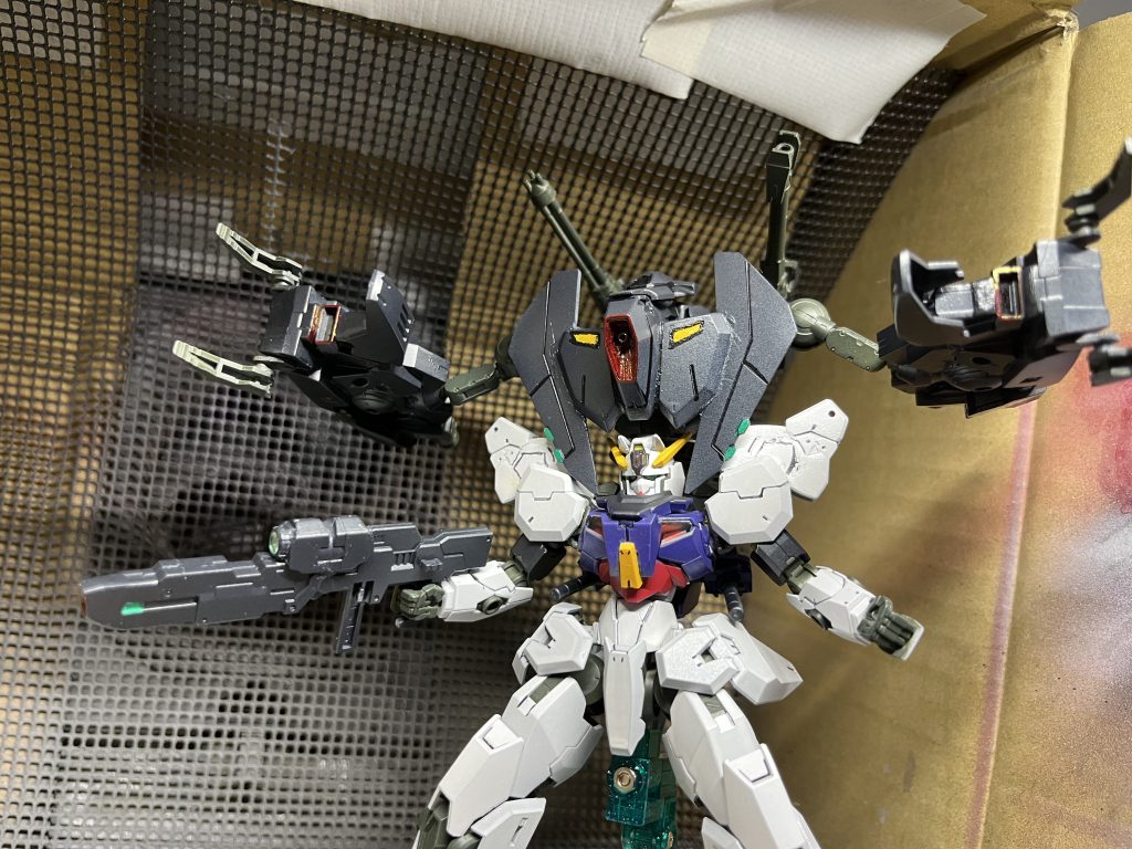 一斉射撃！中央ビーム砲はSEED感溢れちゃいました。好きなんです。あのデザイン。