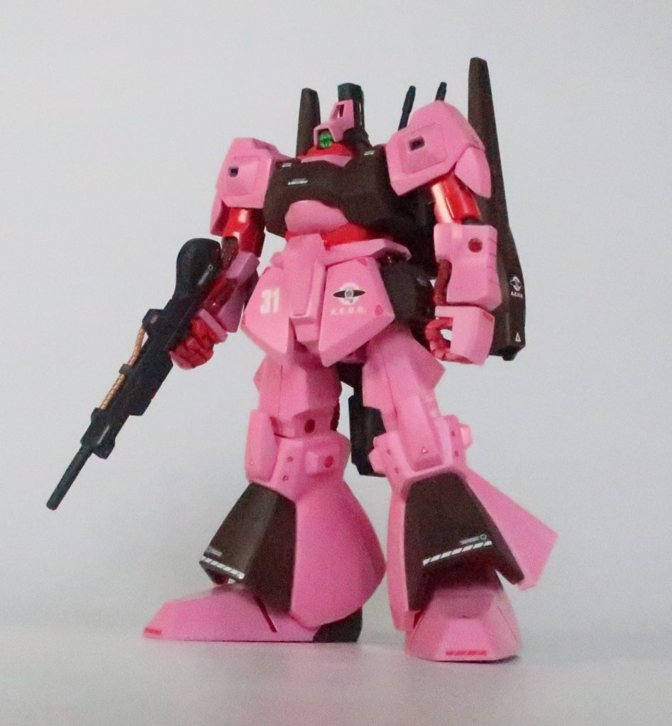 以下、俺設定の駄文～～～本機は言わずと知れたエゥーゴのオリジナルMS・リックディアスのうちの1機である。本機はグリプス戦争において、ジャブローやゼダンの門などといった主たる戦闘には参加していないが、確かに一定の戦果を挙げており、グリプス戦争を戦い抜いている。