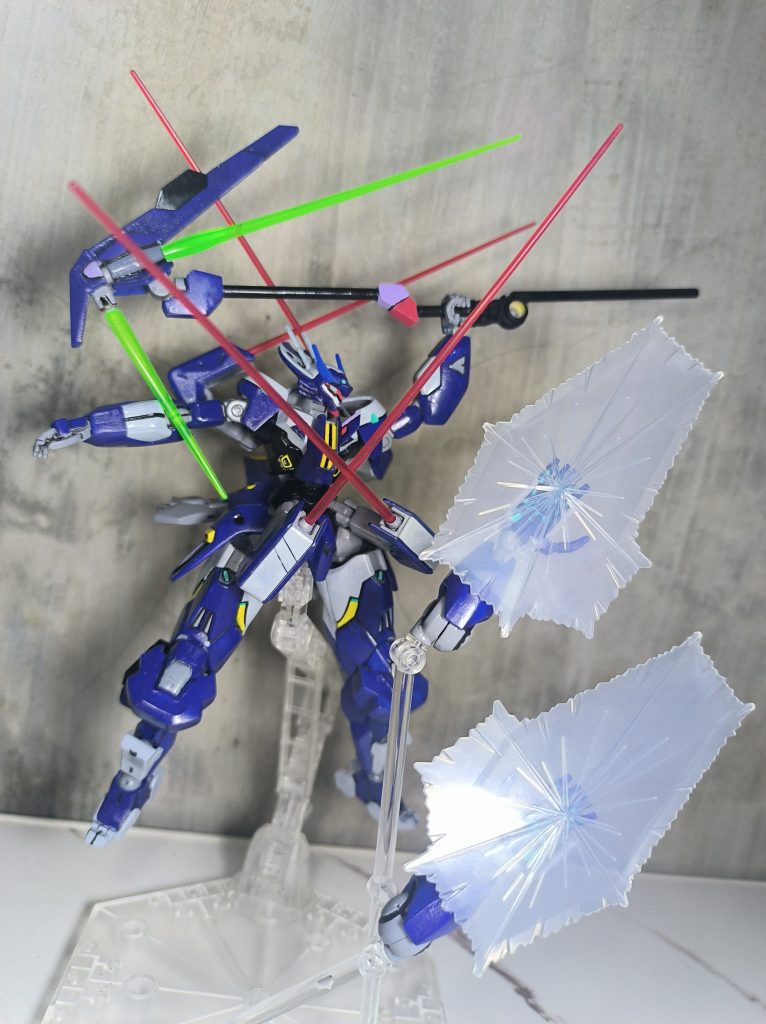 The original thighs of the Dahack were recycled into beam shielders, the drone Jnana Bits. Two of the Dahack's beam emitters were moved to the skirt and were named the Avidya Beam Cannons