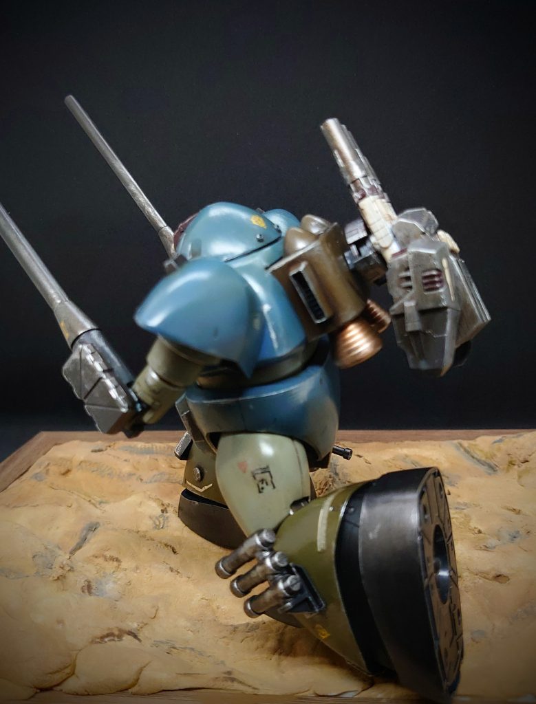 【砲撃戦闘 ゴッグ②】ゴッグと砲撃は、たぶん相性悪いですね(笑)まあ、作ってしまったんだから仕方ないジオン残党メカニックの気の迷いということで!