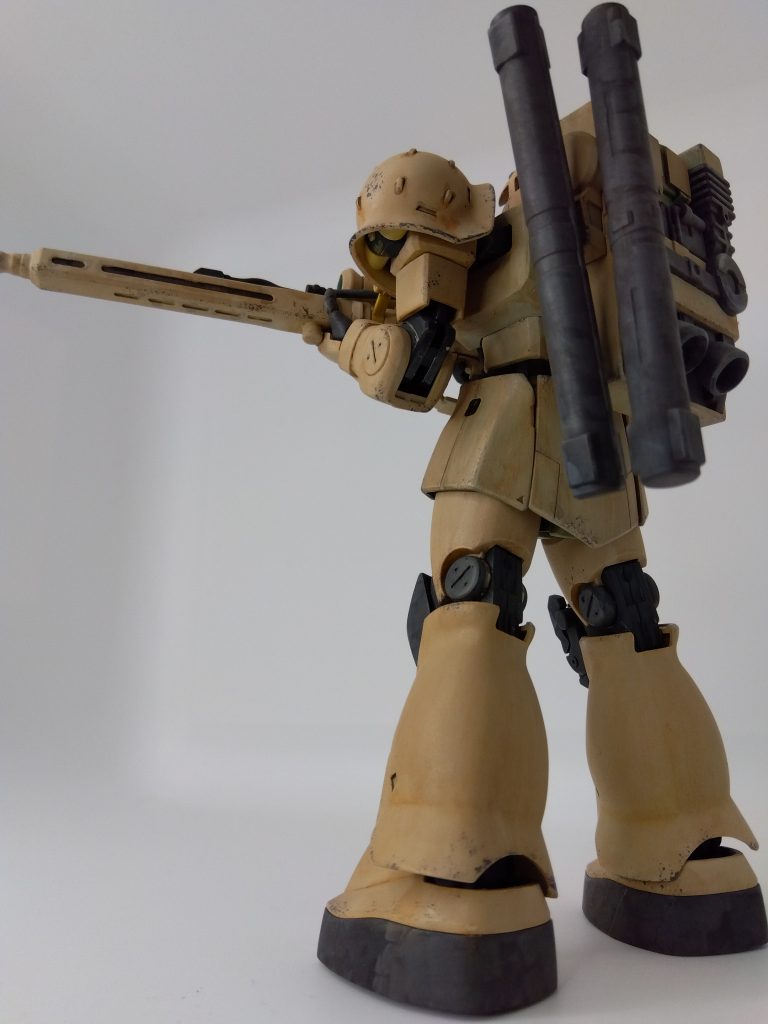 ザクI　スナイパータイプ　アクリジョン筆塗り–9枚目/制作者：Ozの模型兵