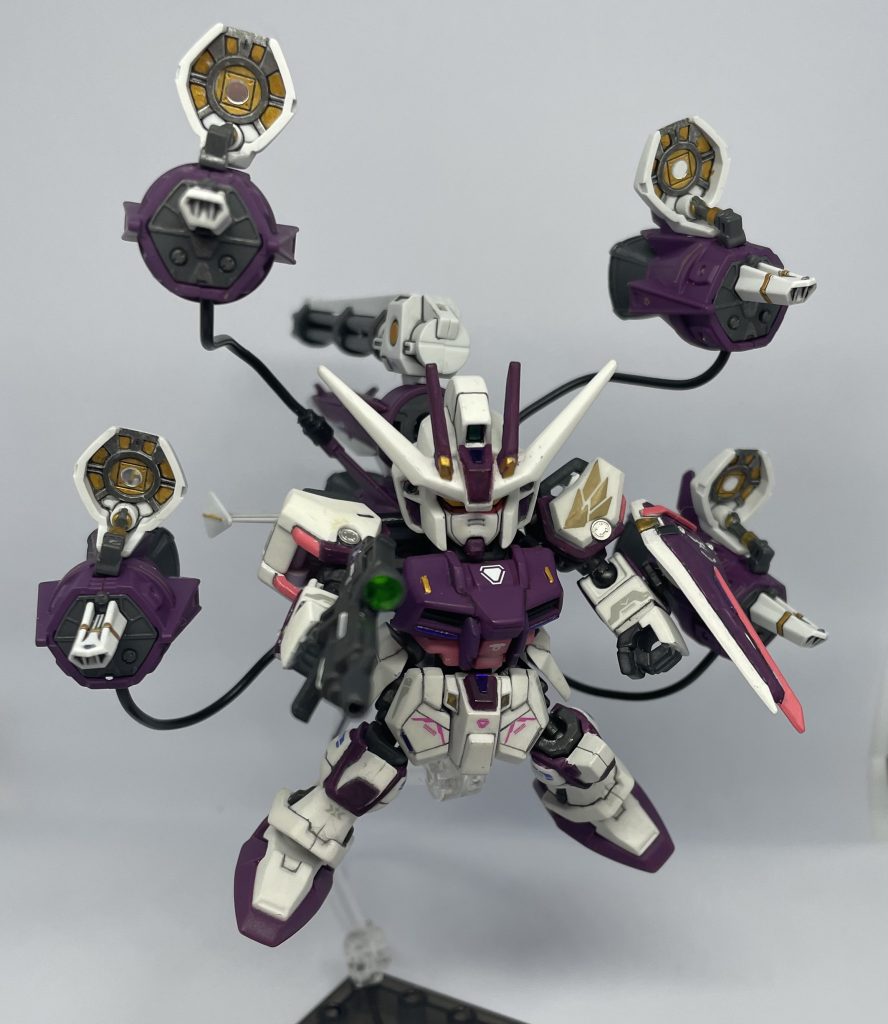 リード線を付けてオールレンジ攻撃を再現してみましたガンバレルストライクでプロヴィデンスと戦って欲しかったです2人のニュータイプのようなエフェクトが好きですこの感じ...!