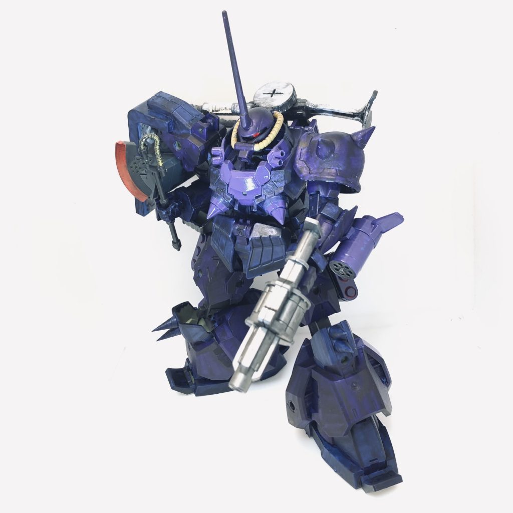 オリジナルビルドですが、ビルドダイバーズのキットではないので、コンテストには参加できません(笑)イッカク部隊とか妄想設定も考えましたが、英名がNarwhalとか読めないので諦めましたorz(ちなみにこの角はハイゴックの水中推進器に付いてたとんがってた奴から引っ張ってきています)