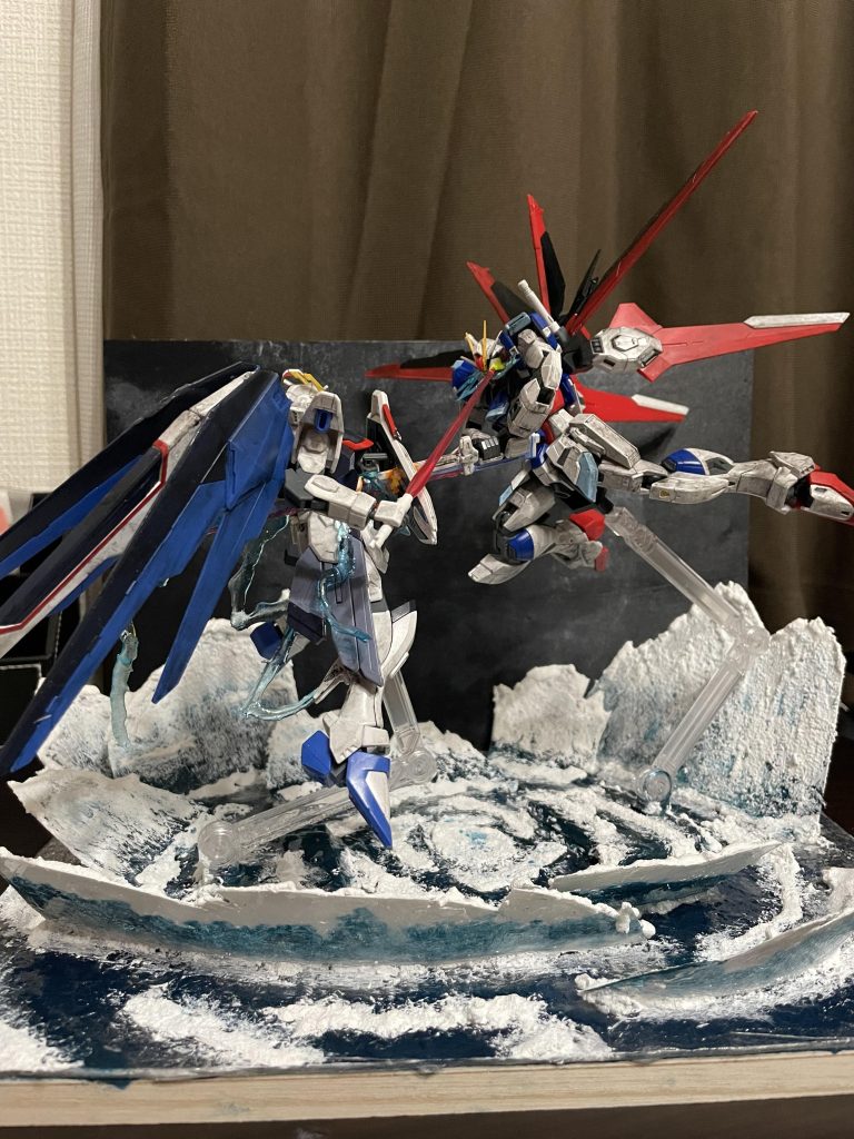 背景は白いモヤを再現したかったので少し頑張りました。技術はないので、全て気持ちで仕上げてますw