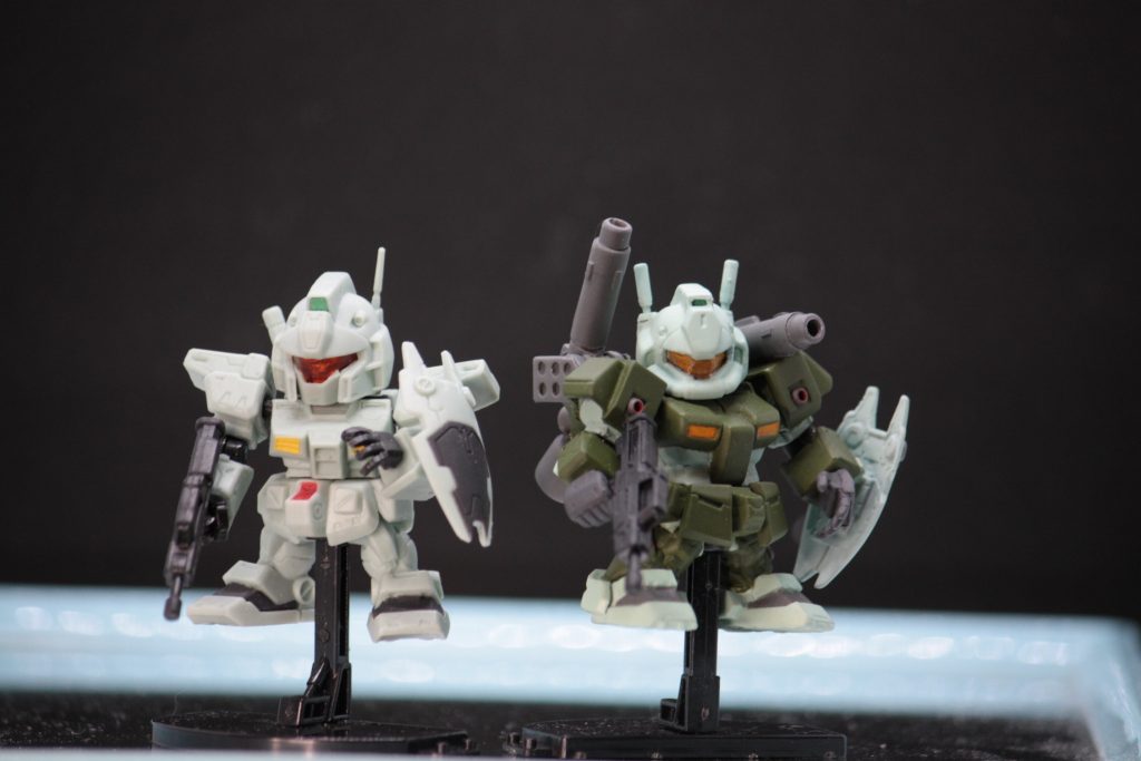 ガシャポン戦士ｆ＃14のジム・カスタムとパシャリ