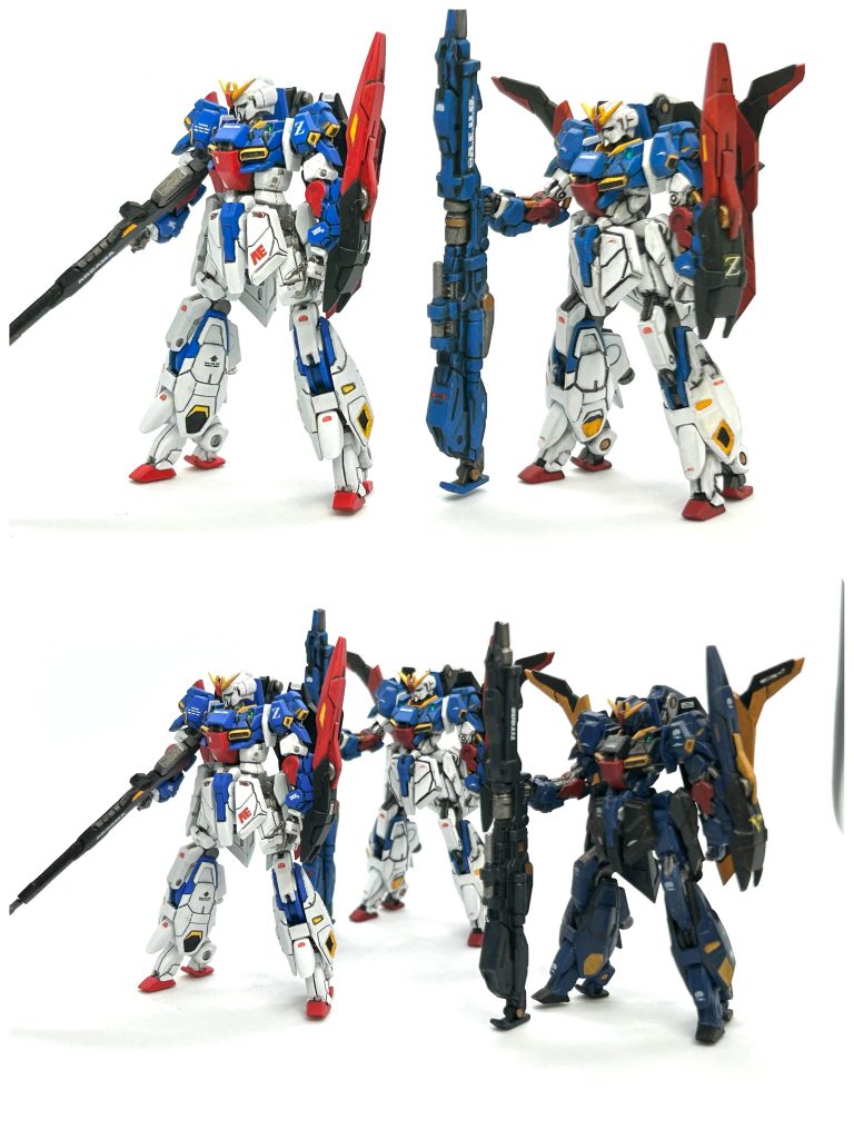 過去に作ったZとの比較。1年前くらいにつくった Zですが、まさかこの時は可動化させるなんて夢にも思ってなかったですね😂