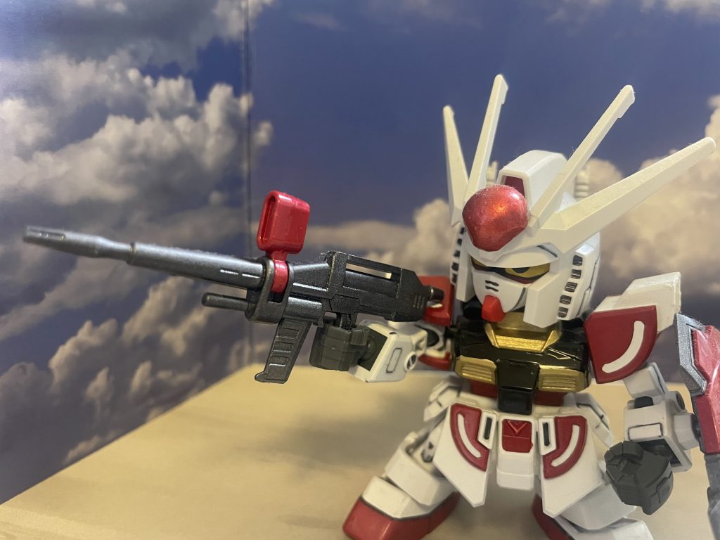 ライフルもオリジナルでなかなか。額の部分はレジンで作成しております。