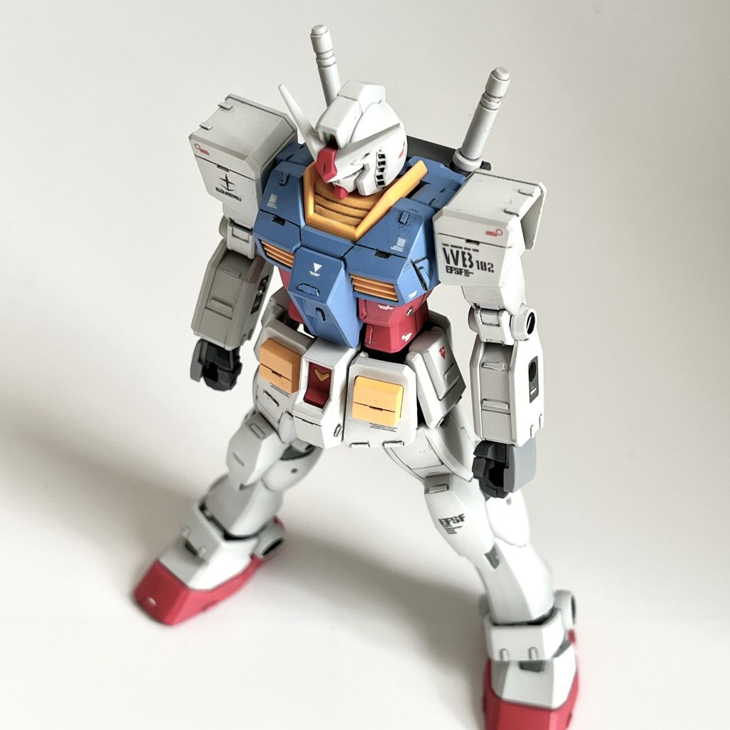さくっと作れて練習にももってこい！EGガンダム大好きです。今度はプロトタイプやリアルカラーにトライもしてみたいですね！ご覧いただきありがとうございました^^