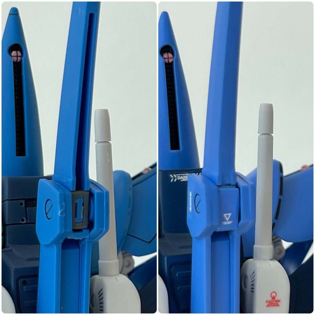 テイルの肉抜き埋めとポリキャップ隠しです