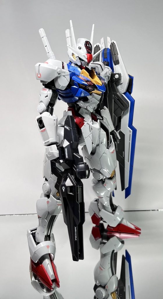 FM 1/100 ガンダムエアリアル　チタニウムフィニッシュ風？–2枚目/制作者：ちあさプラ