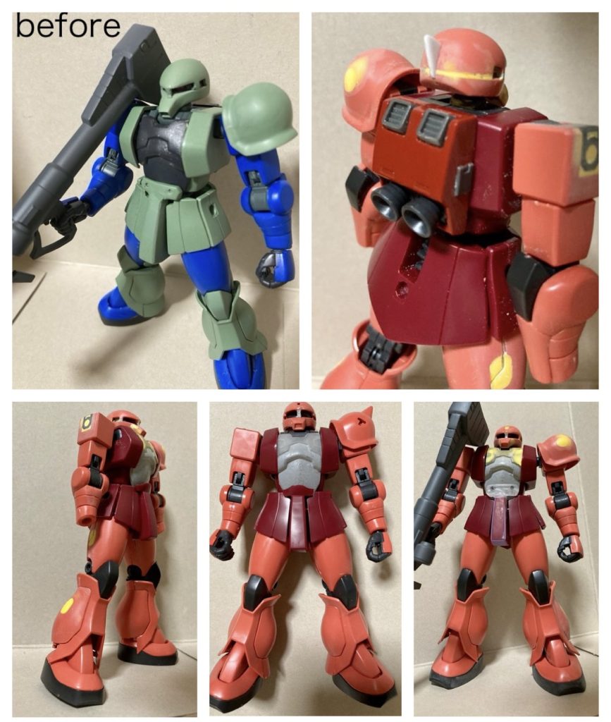 ガンプラまとめ売り ハイザック 旧ザク 量産ザク シャアザク シャアザクリバイブ レビュー】HGUC 1/144 シャア専用ザクII