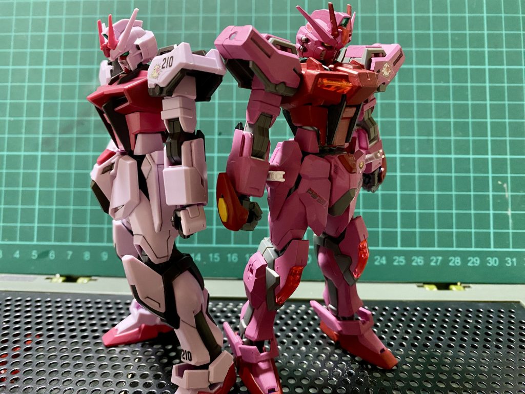 同じEGのストライクルージュと並べてこうして見るとカラーリング全然違う…