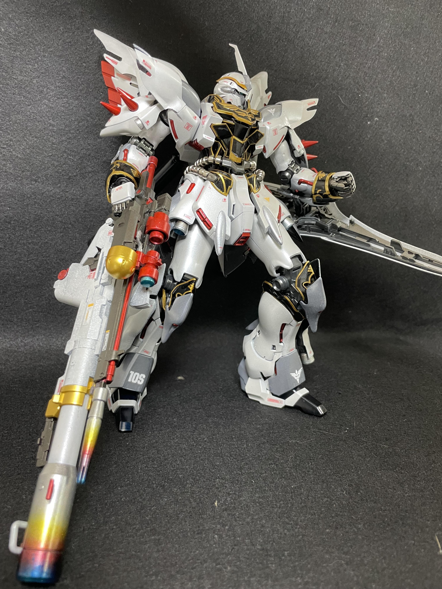 MGシナンジュ パールホワイト仕様｜どヘルニア・マックス・ウェルさんのガンプラ作品｜GUNSTA（ガンスタ）