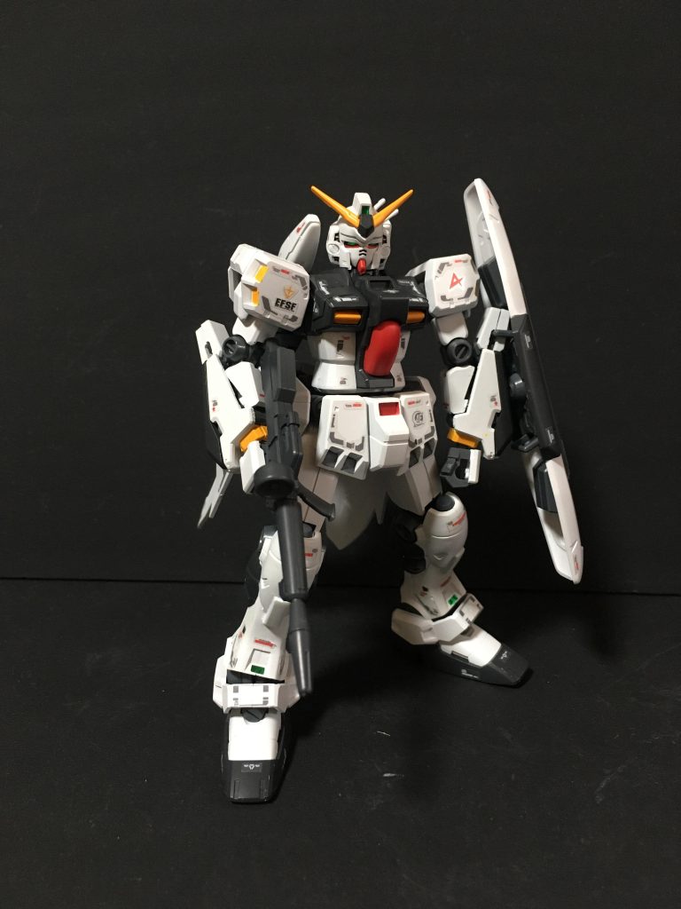 正面右側リアリスティックデカールを使用してRG風にしています。