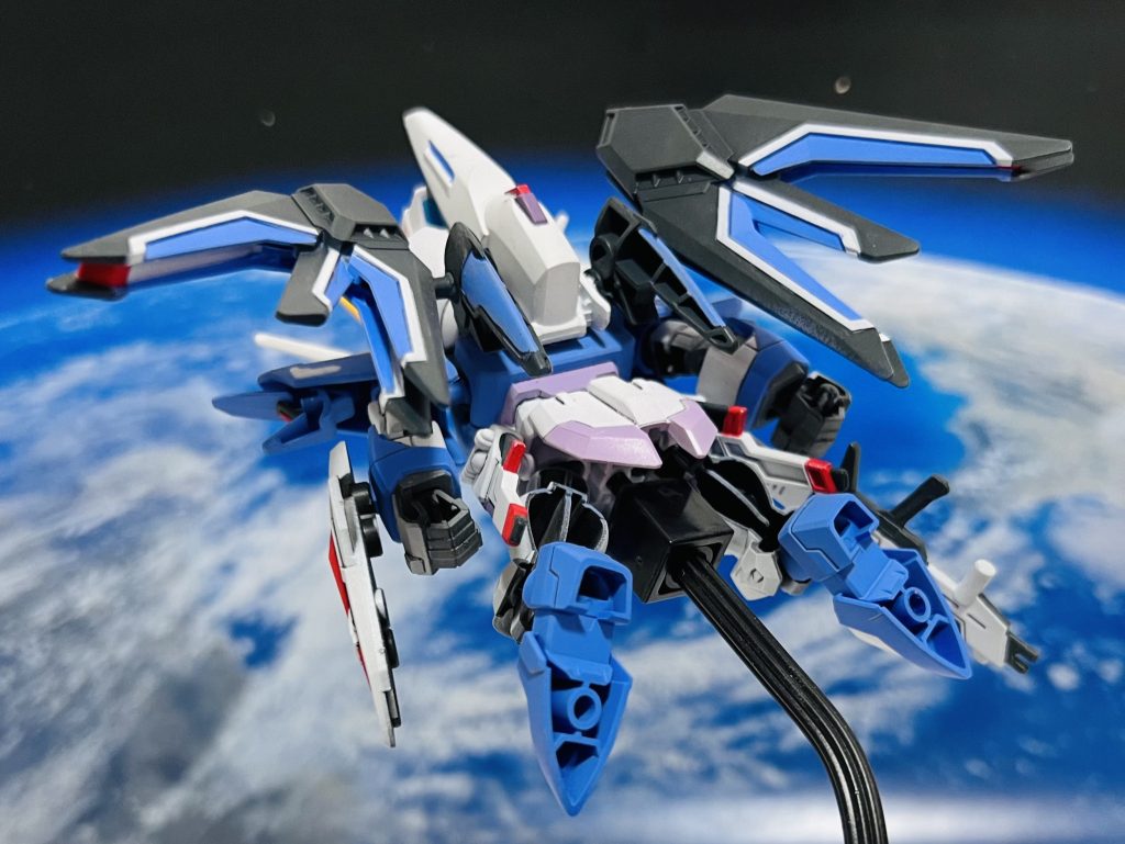 機動戦士ガンダムSEED FREEDAM SDガンダム EXスタンダード ライジングフリーダムガンダム 発進シーケンス風ジオラマ付き塗装済み完成品–5枚目/制作者：H4co Y