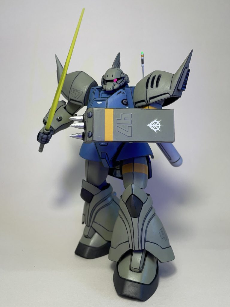 黒立ち上げ自体、効果が出たとは言えないですが、あれこれ模索しながら楽しめた一体となりました。ドライブラシやフィルタリング塗装もチャレンジしたいところですが、ここで一旦御披露目としました。