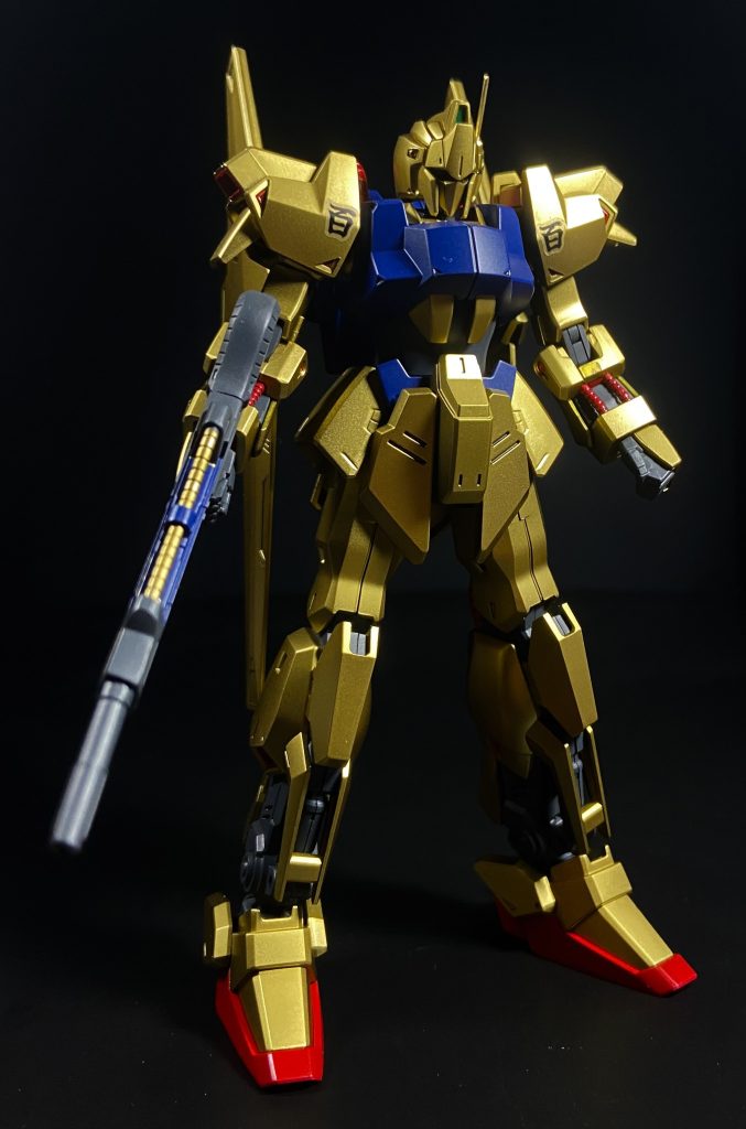 塗装はブルーゴールドで。 アンテナは真鍮線に変更。