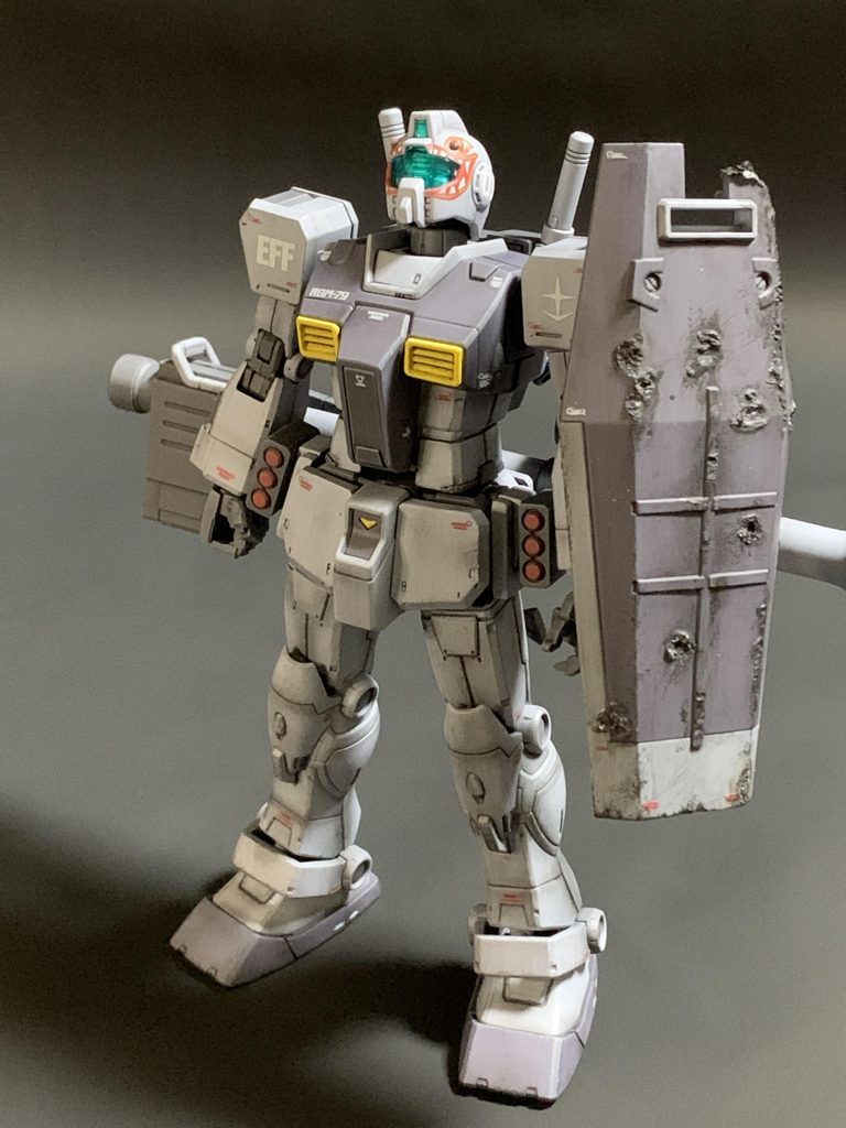 シールドは線香で炙りました。