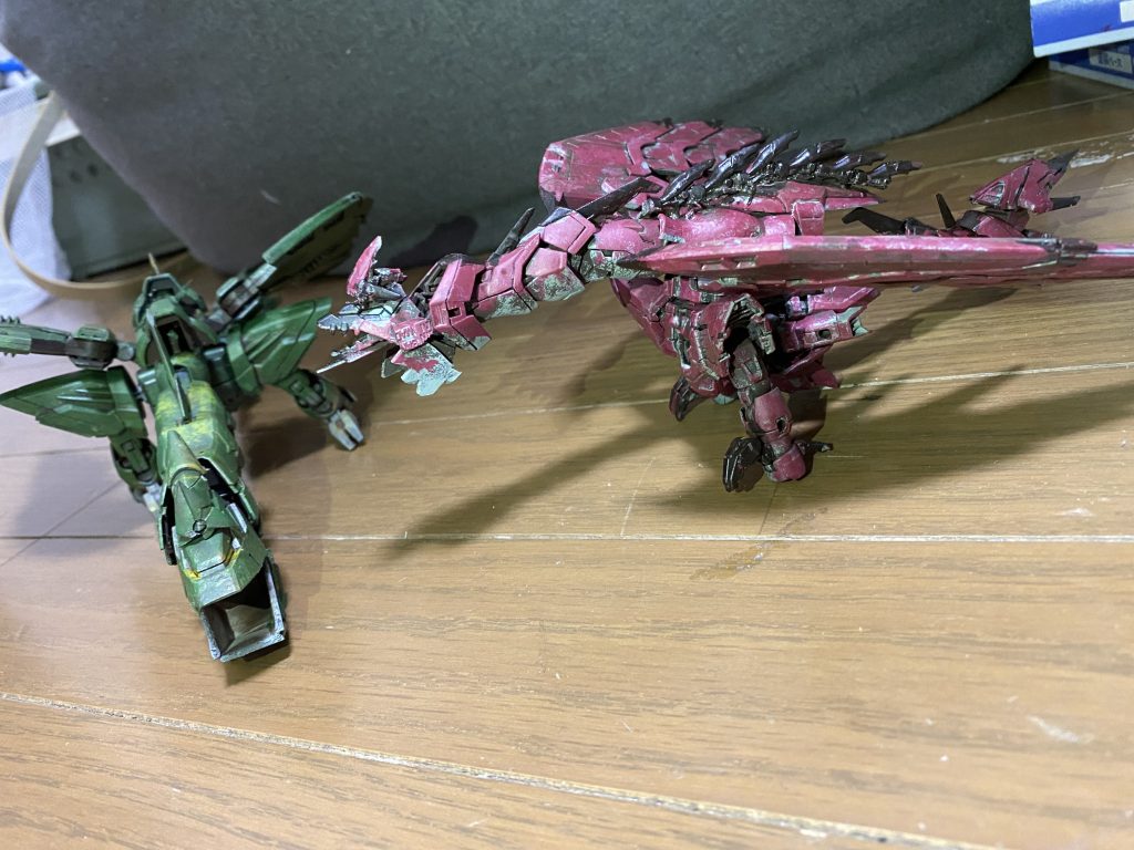 実はこの時、羽の筋を裏表間違えてしまいました😭