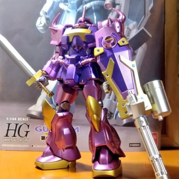 HGグフカスタム　メタリック塗装