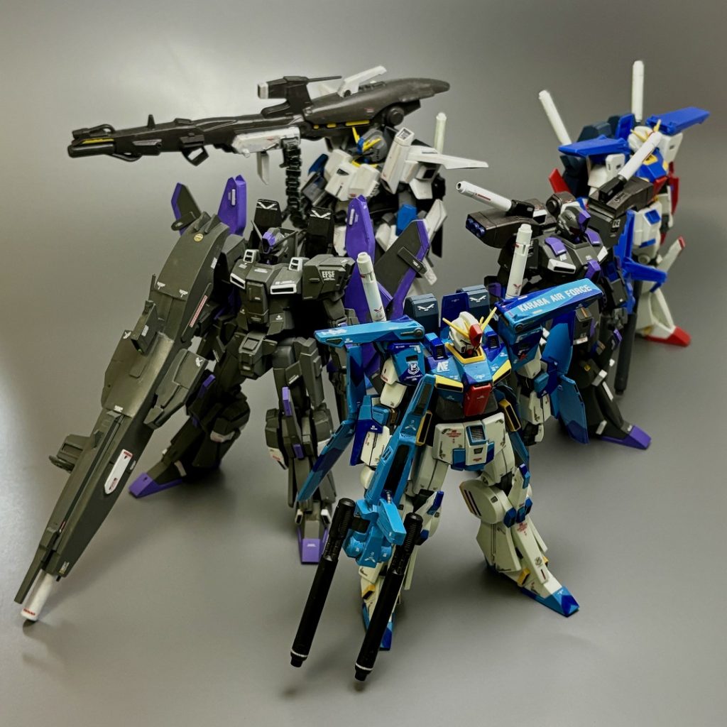 我が家のZZガンダム系。近日中にもう一機増えるはずです。。。シータプラス 風https://gumpla.jp/hg/15419641/144 FAZZ 風https://gumpla.jp/old/1875073量産型ZZガンダム 風https://gumpla.jp/hg/889759