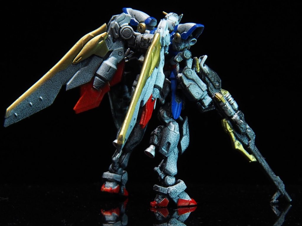 後方明るい側。バスターライフルの塗り分けも気に入ってます。