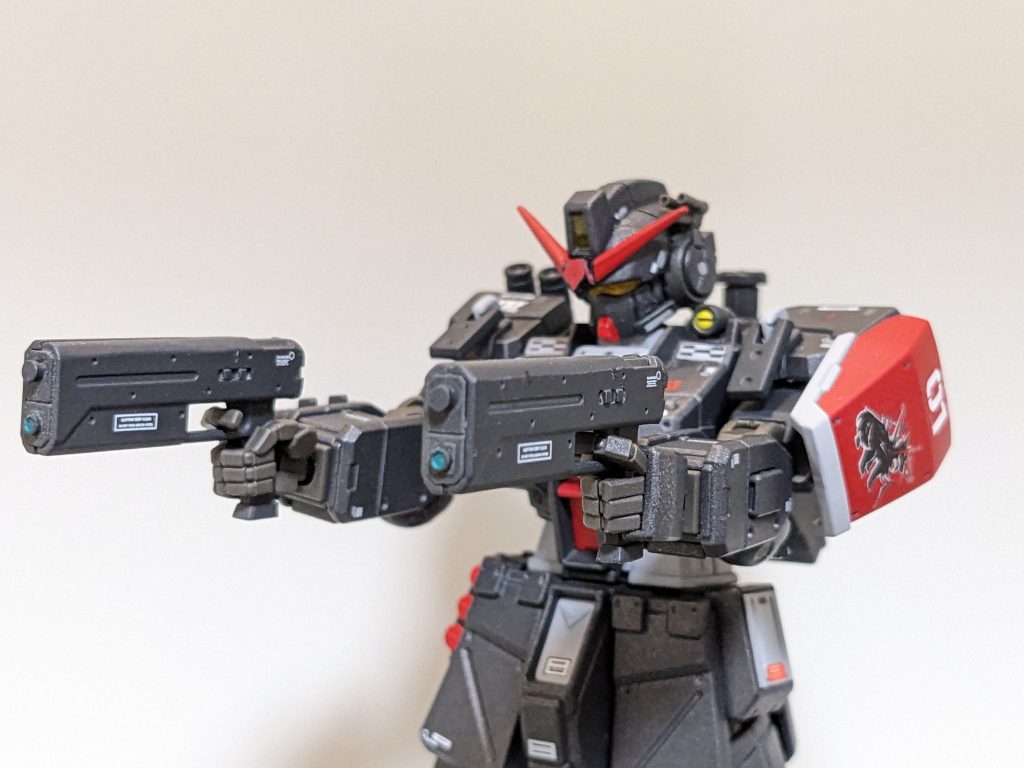 イメージに近いガンダムフェイスにできたかなぁ、と思っています。最後まで、ご覧いただきありがとうございましたm(_ _)m