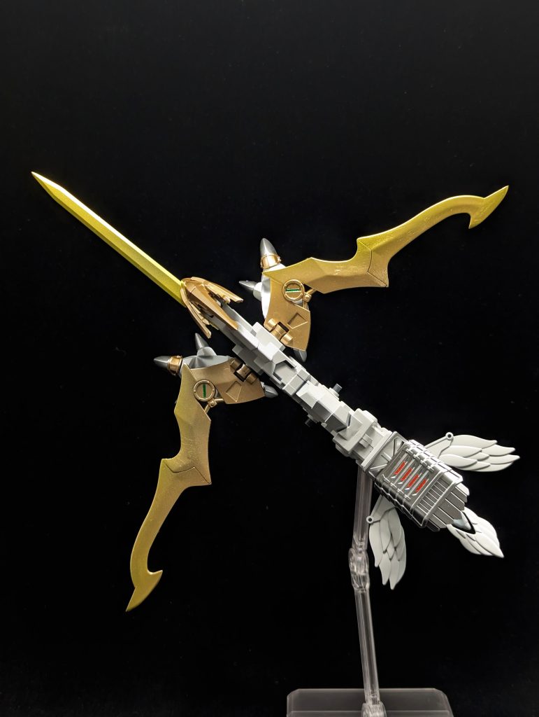 武器単体。名前は、覇弓・霹靂神(ハキュウ・ハタタガミ)としました。カッコイイからです。