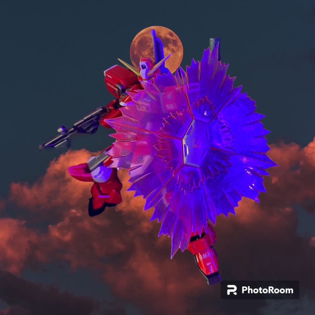 防御兵装としては、ビームシールドの小型化では遅れを取っていた大西洋連邦製のSX2024ビームシールドユニットが追加された。ザフト版のビームシールド発生器に比べれば大型ではあるが、本来ビームシールドの装備を想定していない機体にも後付けで運用能力を持たせることが可能で、これにより本機はC.E.75年の最新鋭機と同等の防御能力を獲得することに成功した。