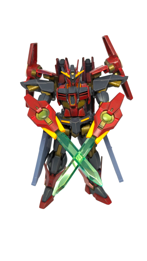 アークブレイザーは実体武器なので使い勝手がいい。緊急時にはブラスターを手放し二刀流も可能。