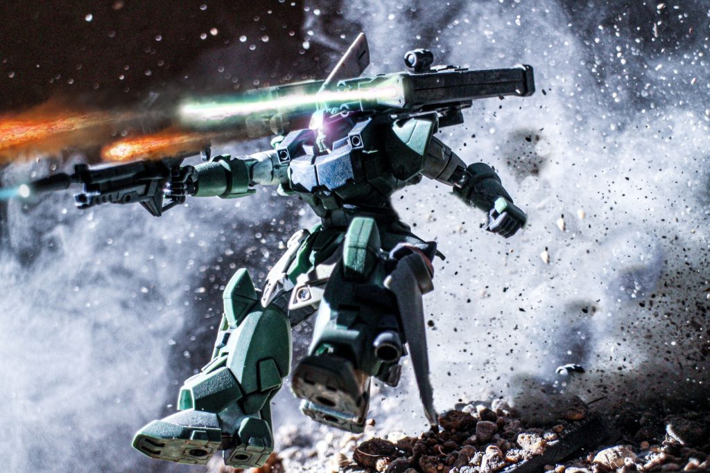 ザウォート・ヘヴィのランチャーと同じくザウォート・ヘヴィのビームキャノンこちらは少し加工して武装を追加してみました。ガンキャノンをイメージしたジンハイマニューバになります。名付けのセンスがないので、そのまんまジンハイマニューバと呼ばせてもらいます💦