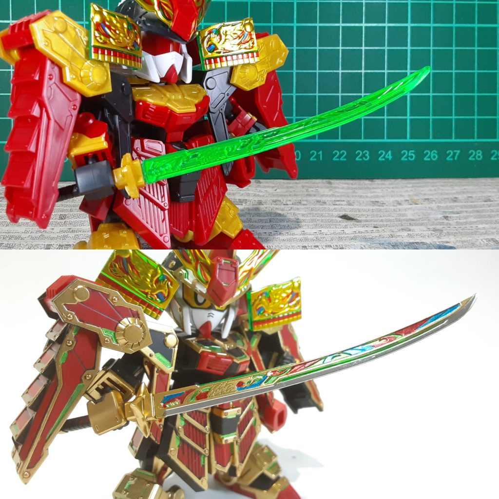 刀の裏はクリア1色だったので塗装してます