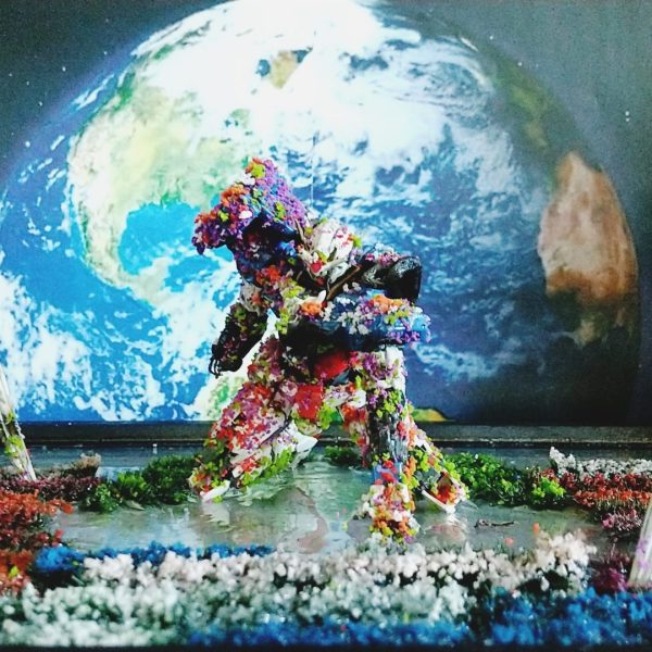 RG　ダブルオーガンダムでEDシーンのジオラマ作りに挑戦