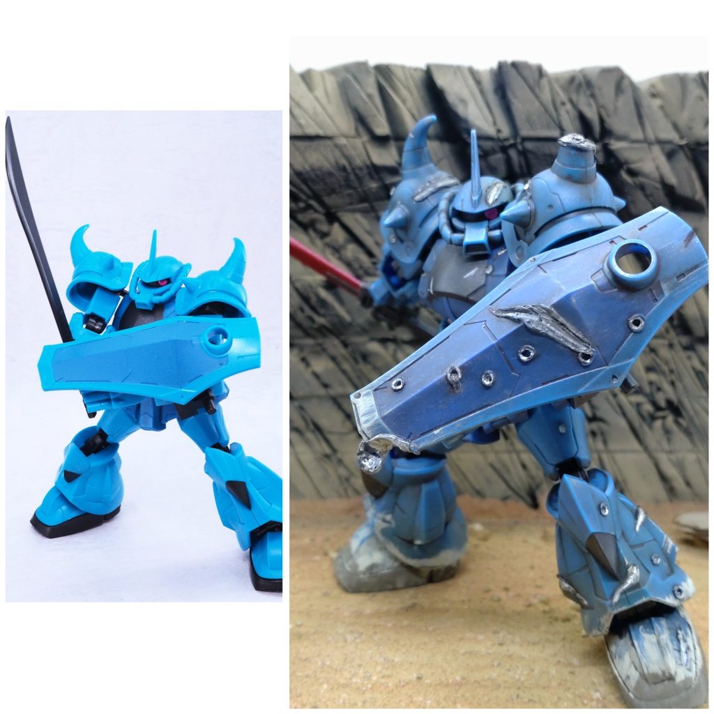 汚し前後を追加、本物っぽく見えますね!!妻のコメント、「本物なんて無いから」・・・凹みます。