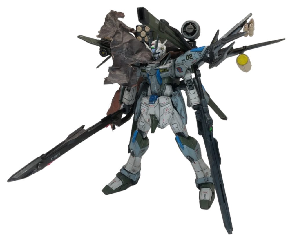 大人になってからガンプラ以外を組んだことなかったので軽い衝撃を受けました。このウェポンセットは、接着剤必須で着け方も難しい。。。ガンプラの技術って素晴らしい！